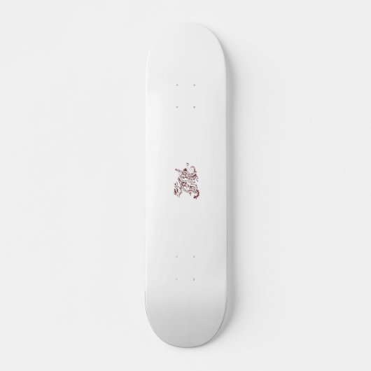 Orangy Red Dekordesign Skateboard (Vorne)