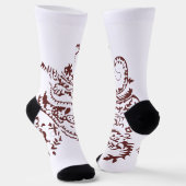 Orangy Red Dekordesign Socken (Gewinkelt)