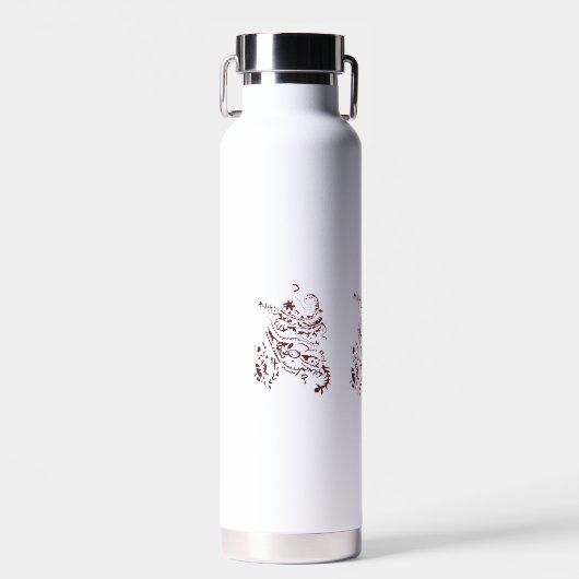 Orangy Red Dekordesign Trinkflasche (Vorne)