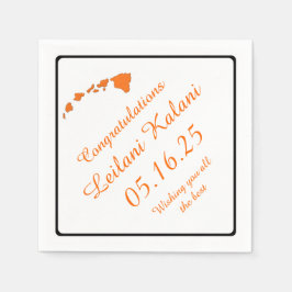 Oranhawaiianische Abschluss-Papierservietten Serviette