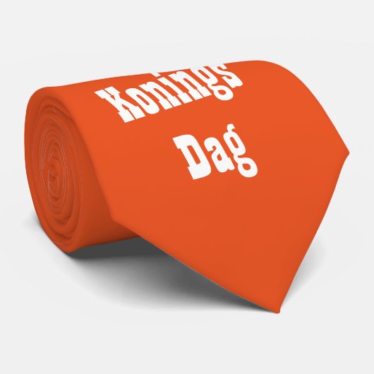 Oranje Koningsdag stropdas Krawatte (Gerollt)