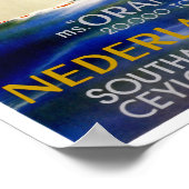 Oranje ~ Nederland Line Poster (Ecke)