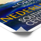 Oranje ~ Nederland Line Poster (Ecke)