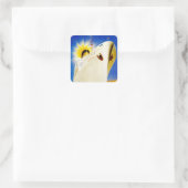 Oranje ~ Nederland Line Quadratischer Aufkleber (Tasche)