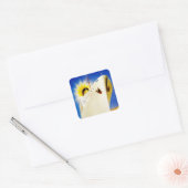 Oranje ~ Nederland Line Quadratischer Aufkleber (Umschlag)