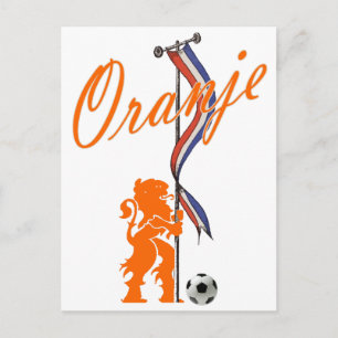 Oranje Niederländische Flagge Gesamtfußballbanner Postkarte