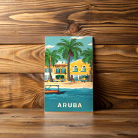 Oranjestad, Aruba Aquarellmalerei