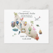 Oranjestad Aruba Destination Wedding Save the Date Postkarte (Vorderseite)