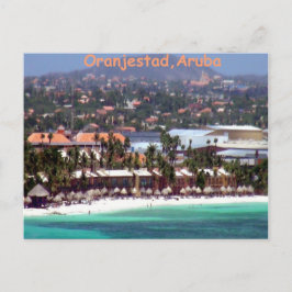 Oranjestad, Aruba in Aquarellfarben Postkarte
