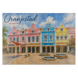 Oranjestad Aruba Karibikinsel Reise Souvenir Schneidebrett