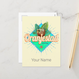 Oranjestad Aruba Retro Vintages Karibisches Souven Feiertagspostkarte