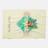 Oranjestad Aruba Retro Vintages Karibisches Souven Geschirrtuch (Horizontal)