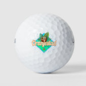 Oranjestad Aruba Retro Vintages Karibisches Souven Golfball (Vorderseite)