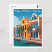 Oranjestad Aruba Vintag Postkarte (Vorne/Hinten)