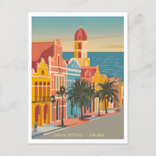 Oranjestad Aruba Vintage Postkarte