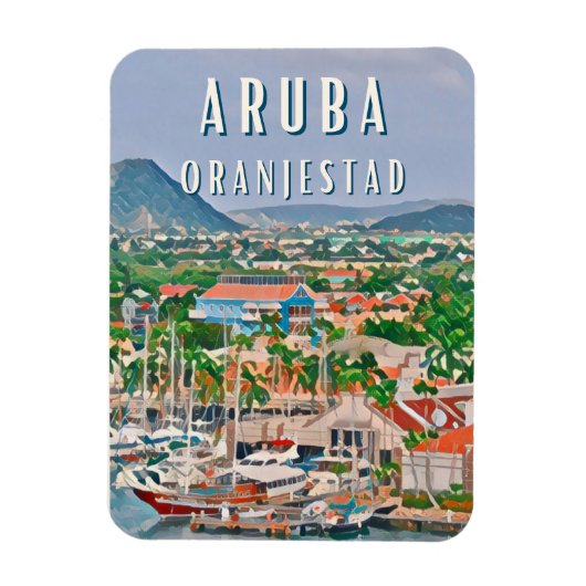 Oranjestad, die bunte Stadt der Antillen Magnet (Vertikal)