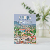 Oranjestad, die bunte Stadt der Antillen Postkarte (Stehend Vorderseite)