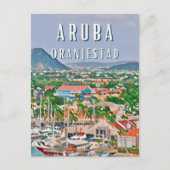 Oranjestad, die bunte Stadt der Antillen Postkarte (Vorderseite)