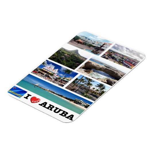 Oranjestad - I Liebe - Aruba - Magnet (Linke Seite)