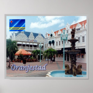 Oranjestad - I Liebe - Aruba - Poster