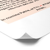 Oratio ad Sanctum Michaël Poster (Ecke)