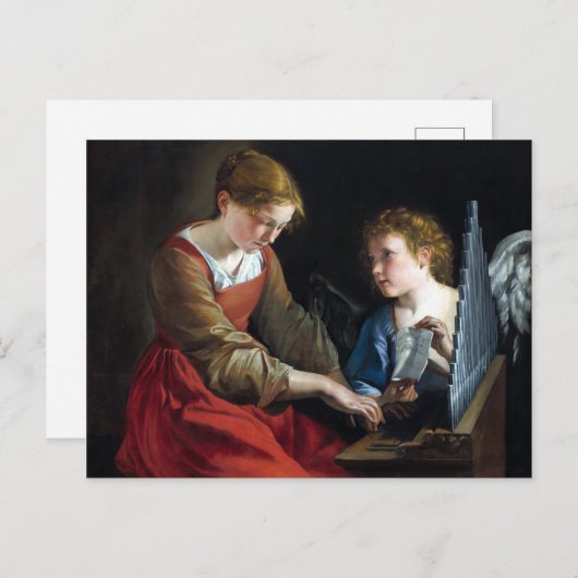 Orazio Gentileschi & Giovanni Lanfranco Saint Postkarte (Vorne/Hinten)