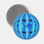 Orb Blue Kühlschrankmagnet rund (Vorderseite/Rückseite)