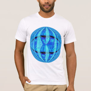 Orb Blue Round T - Shirt weiß