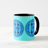 Orb Blue Round Tasse Blue (VorderseiteRechts)