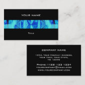 Orb Blue Stripe Visitenkarte schwarz hinten (Vorne/Hinten)