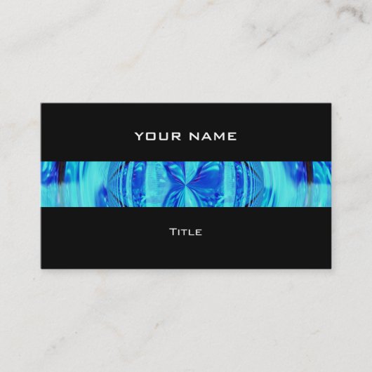 Orb Blue Stripe Visitenkarte schwarz hinten (Vorderseite)