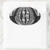 Orb Chrome Black Aufkleber Oval (Tasche)