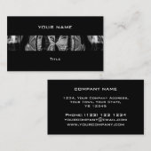 Orb Chrome Black Stripe Visitenkarte schwarz (Vorne/Hinten)