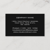 Orb Chrome Black Stripe Visitenkarte schwarz (Rückseite)