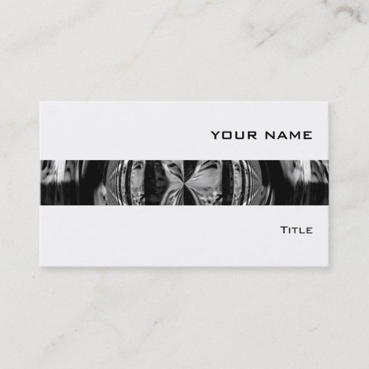 Orb Chrome Black Stripe Visitenkarte weiß (Vorderseite)