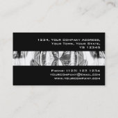 Orb Chrome Stripe Visitenkarte schwarz (Rückseite)