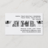 Orb Chrome Stripe Visitenkarte weiß (Rückseite)