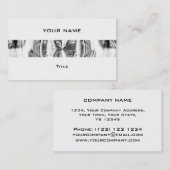 Orb Chrome Stripe Visitenkarte weiß Rückseite (Vorne/Hinten)