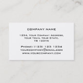 Orb Chrome Stripe Visitenkarte weiß Rückseite (Rückseite)