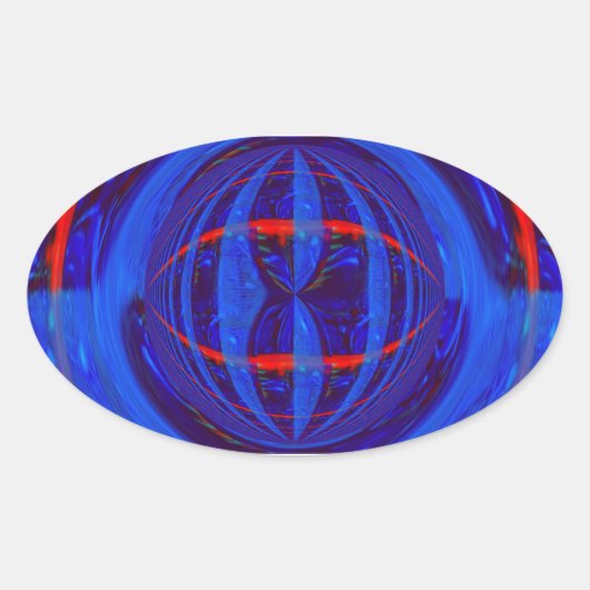Orb Dark Blue Aufkleber oval (Vorderseite)