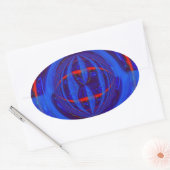 Orb Dark Blue Aufkleber oval (Umschlag)