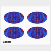 Orb Dark Blue Aufkleber oval (Blatt)