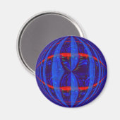 Orb Dark Blue Kühlschrankmagnet rund (Vorderseite/Rückseite)