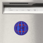 Orb Dark Blue Kühlschrankmagnet rund (In Situ (Geschirrspüler))