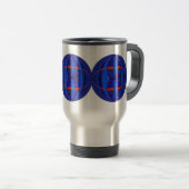 Orb Dark Blue Round travel mug Reisebecher (VorderseiteRechts)