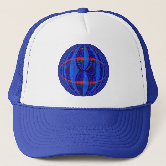 Orb Dark Blue Round Trucker Hut Truckerkappe (Vorderseite)