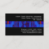 Orb Dark Blue Streifen Visitenkarte schwarz (Rückseite)