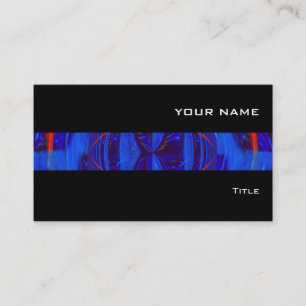 Orb Dark Blue Streifen Visitenkarte schwarz