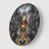 Orb der Lichtkunst des Fraktals Große Wanduhr (Winkel)