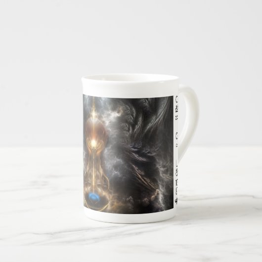 Orb des Fraktals Art Bone China Tasse (Vorderseite Rechts)